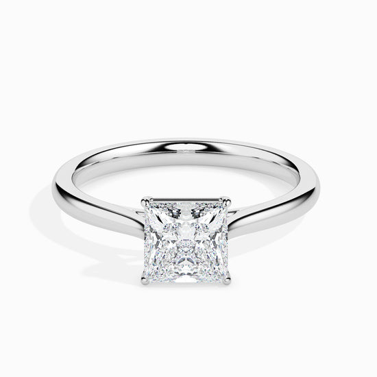 1 CT Princess Solitaire CVD F/VS Diamond Engagement Ring 1