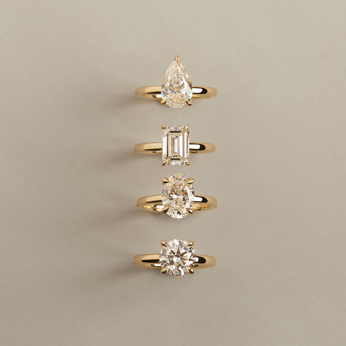2 CT Round Three Stones Lab Grown Diamond Engagement Ring