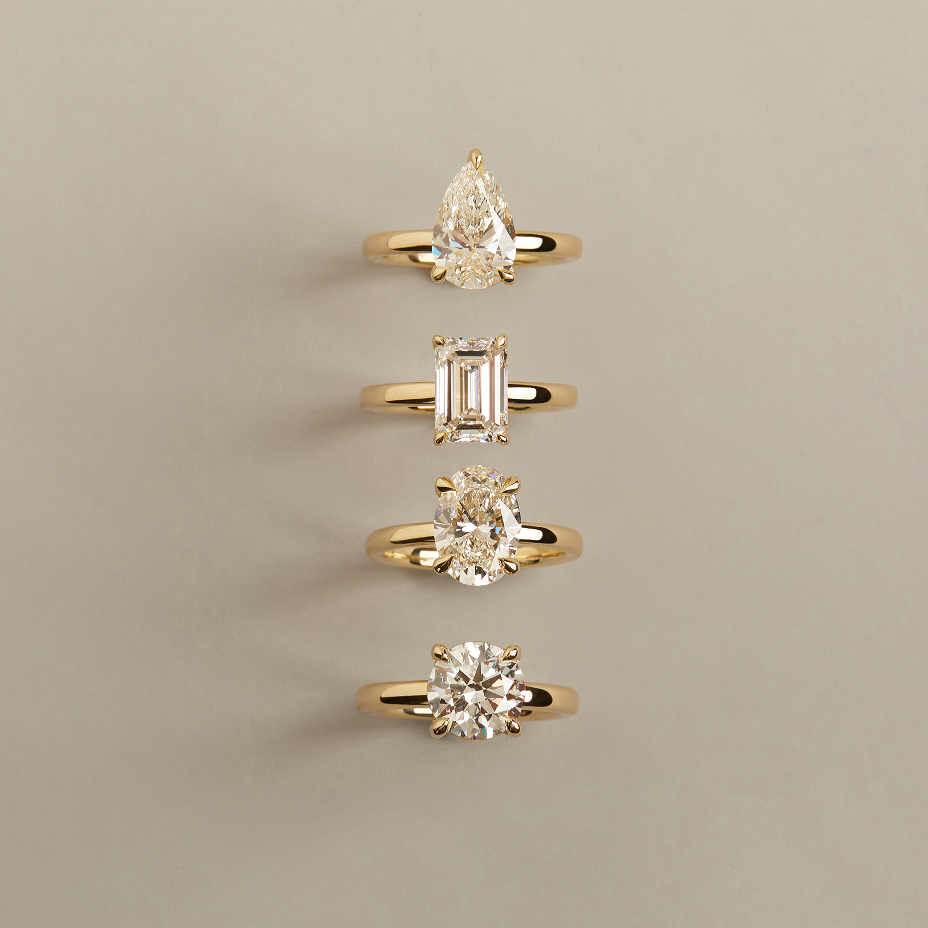 2 CT Round Three Stones Lab Grown Diamond Engagement Ring
