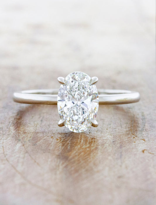 2 CT Round Three Stones Lab Grown Diamond Engagement Ring