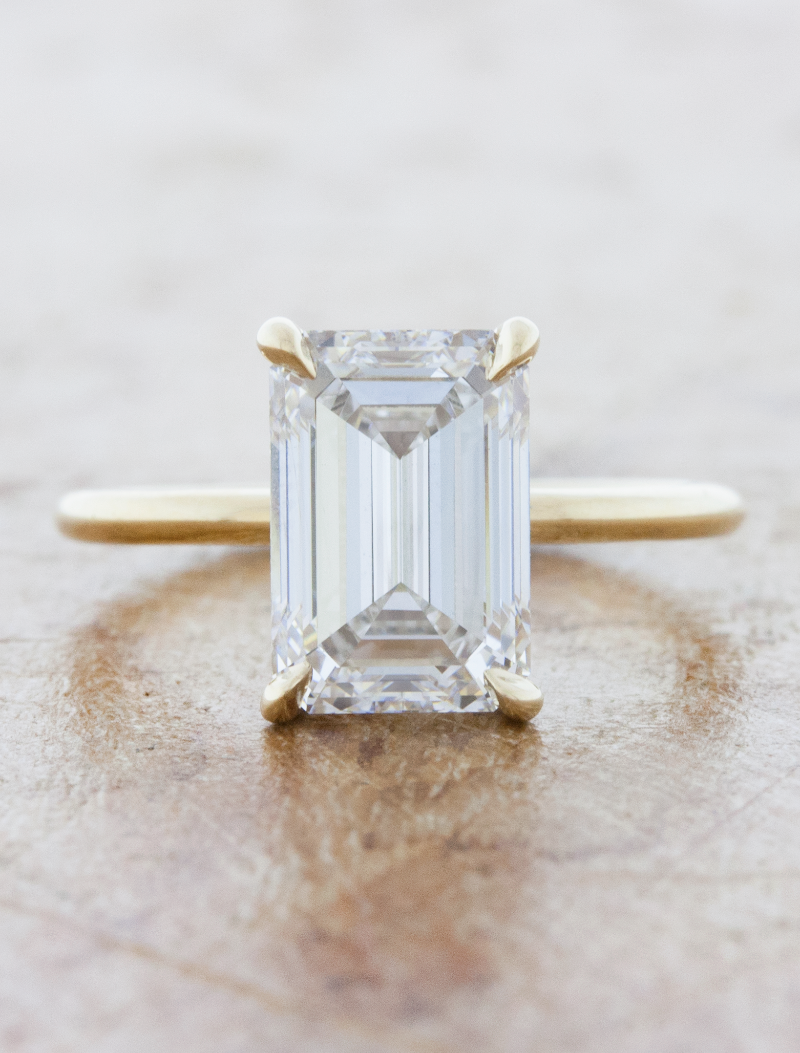 2 CT Round Three Stones Lab Grown Diamond Engagement Ring