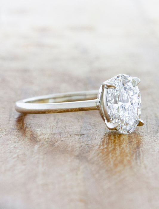 2 CT Round Three Stones Lab Grown Diamond Engagement Ring