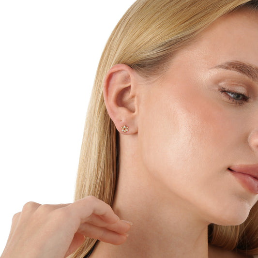 1.0 CT Round Bezel Solitaire Lab Grown Diamond Earrings