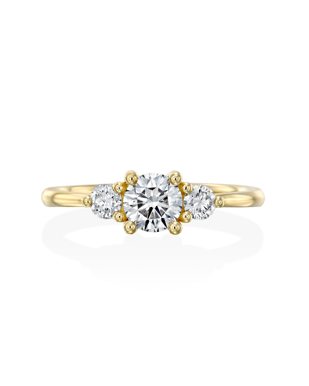 2 CT Round Three Stones Lab Grown Diamond Engagement Ring