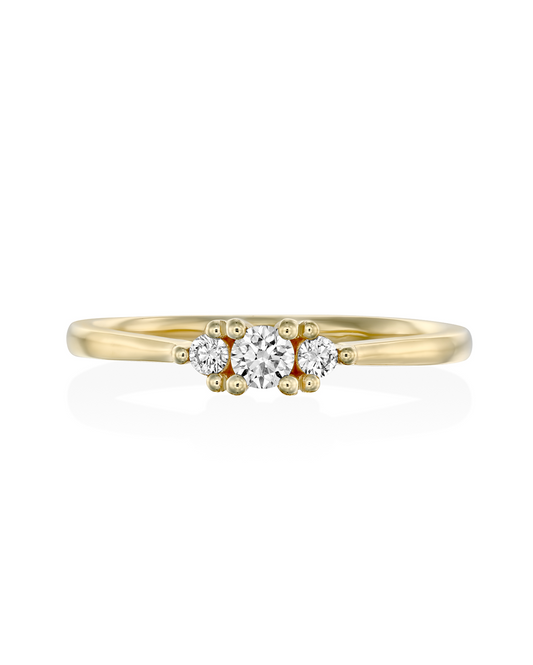 2 CT Round Three Stones Lab Grown Diamond Engagement Ring