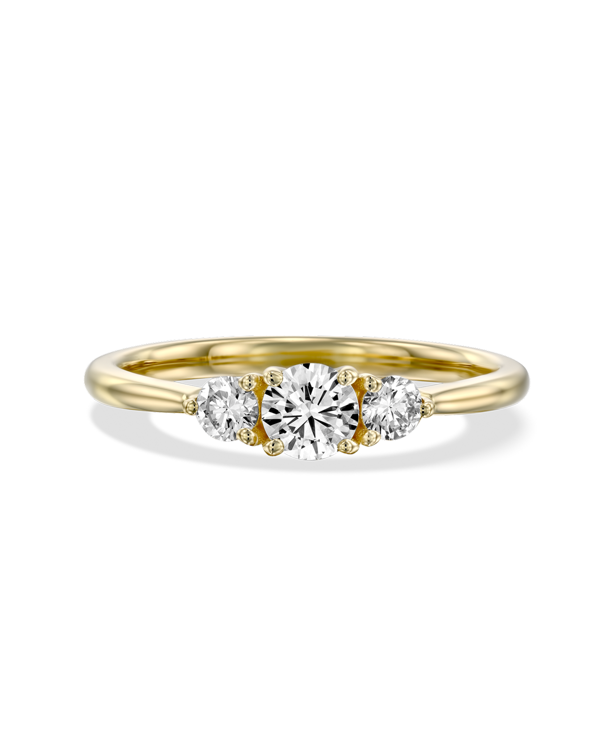 2 CT Round Three Stones Lab Grown Diamond Engagement Ring