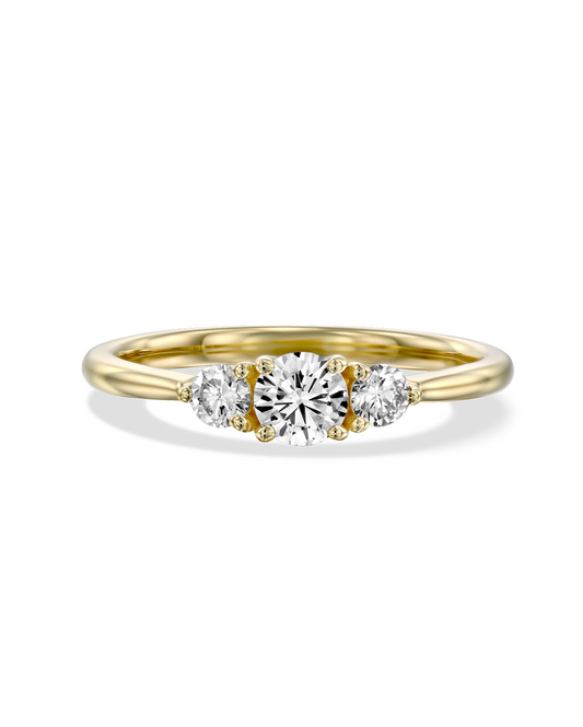 2 CT Round Three Stones Lab Grown Diamond Engagement Ring
