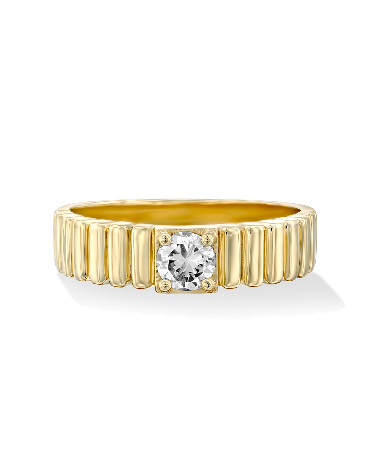 2 CT Round Three Stones Lab Grown Diamond Engagement Ring