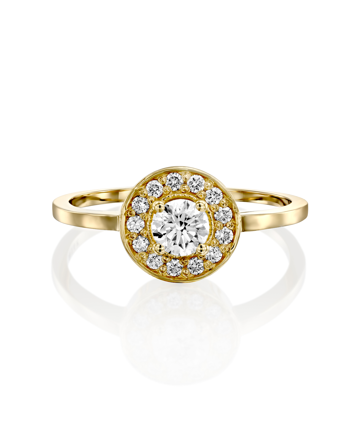 2 CT Round Three Stones Lab Grown Diamond Engagement Ring