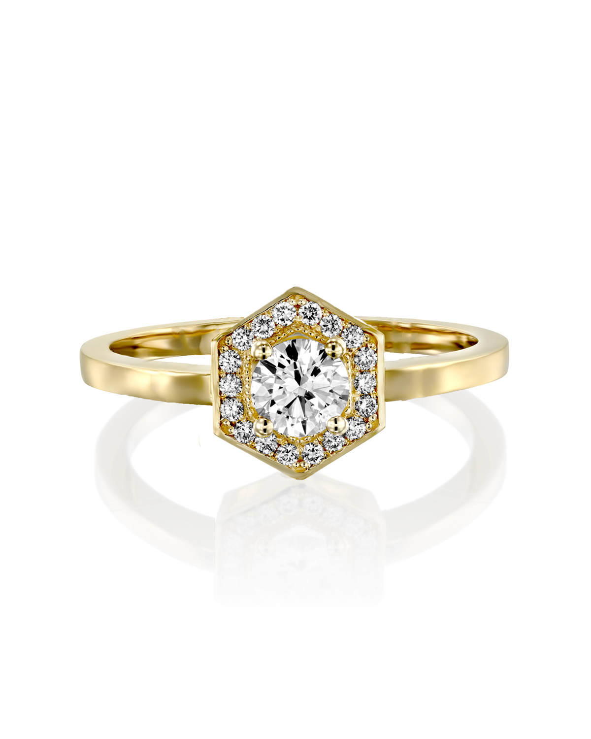 2 CT Round Three Stones Lab Grown Diamond Engagement Ring
