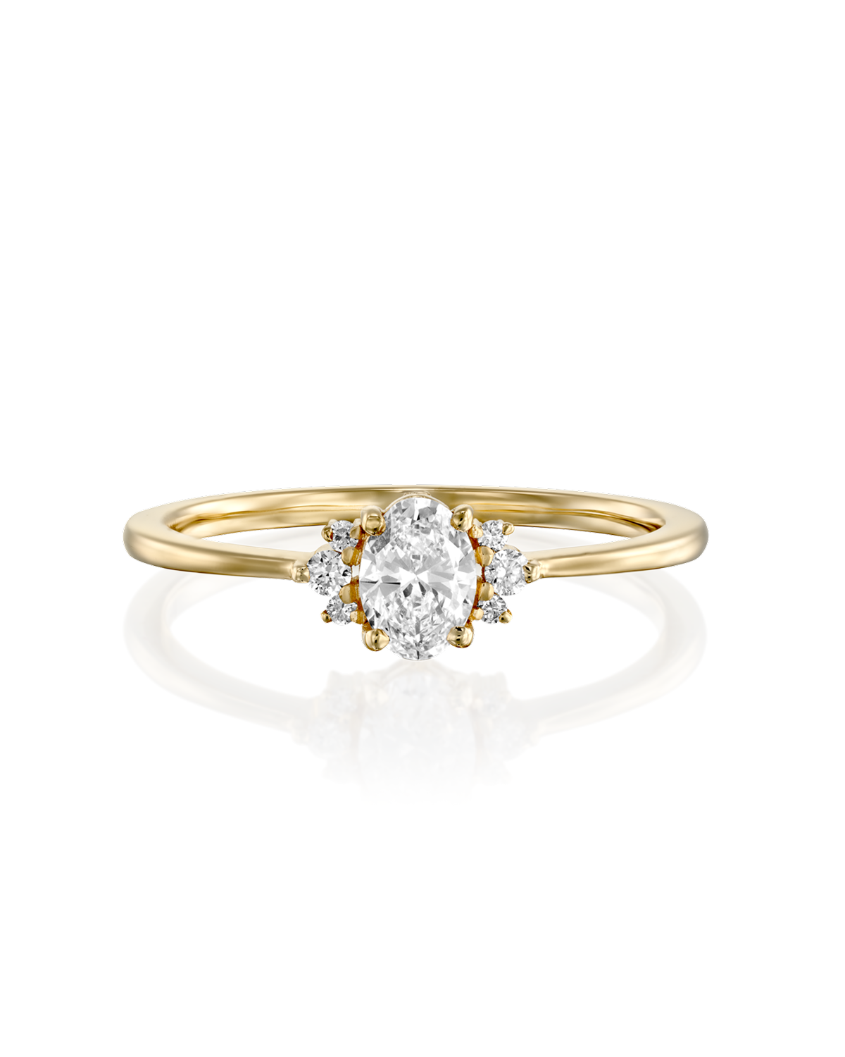 2 CT Round Three Stones Lab Grown Diamond Engagement Ring