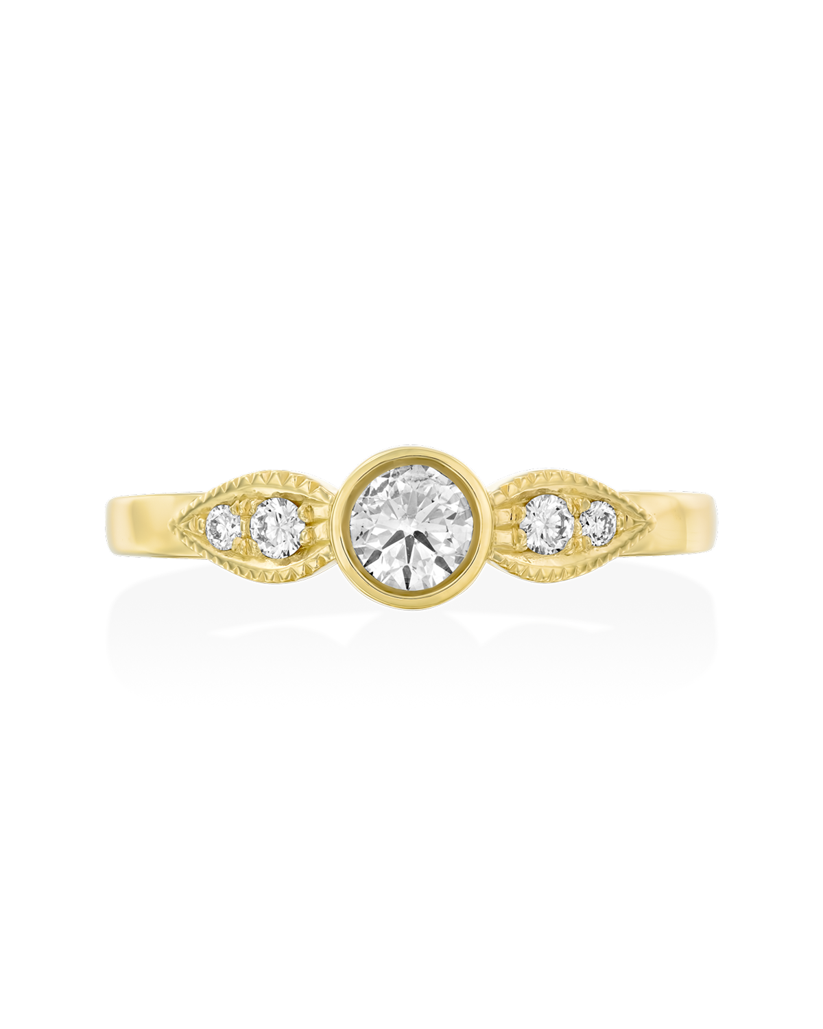 2 CT Round Three Stones Lab Grown Diamond Engagement Ring