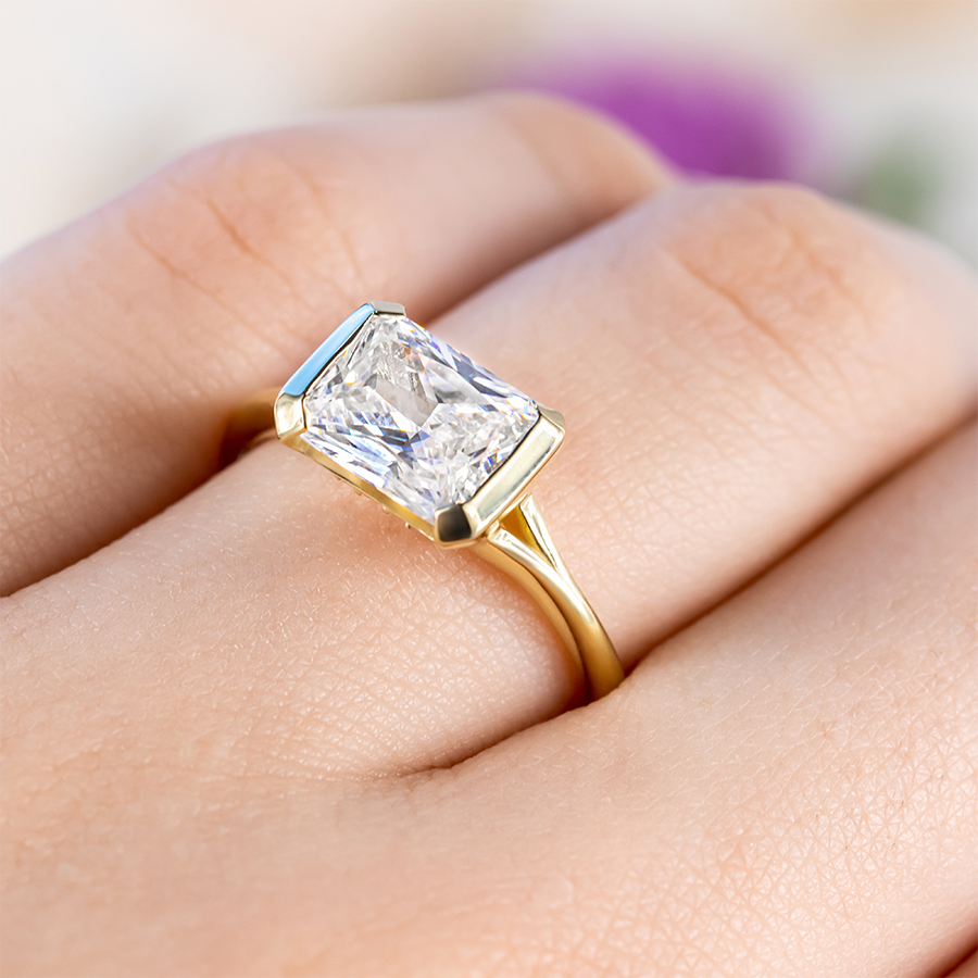 2 CT Round Three Stones Lab Grown Diamond Engagement Ring