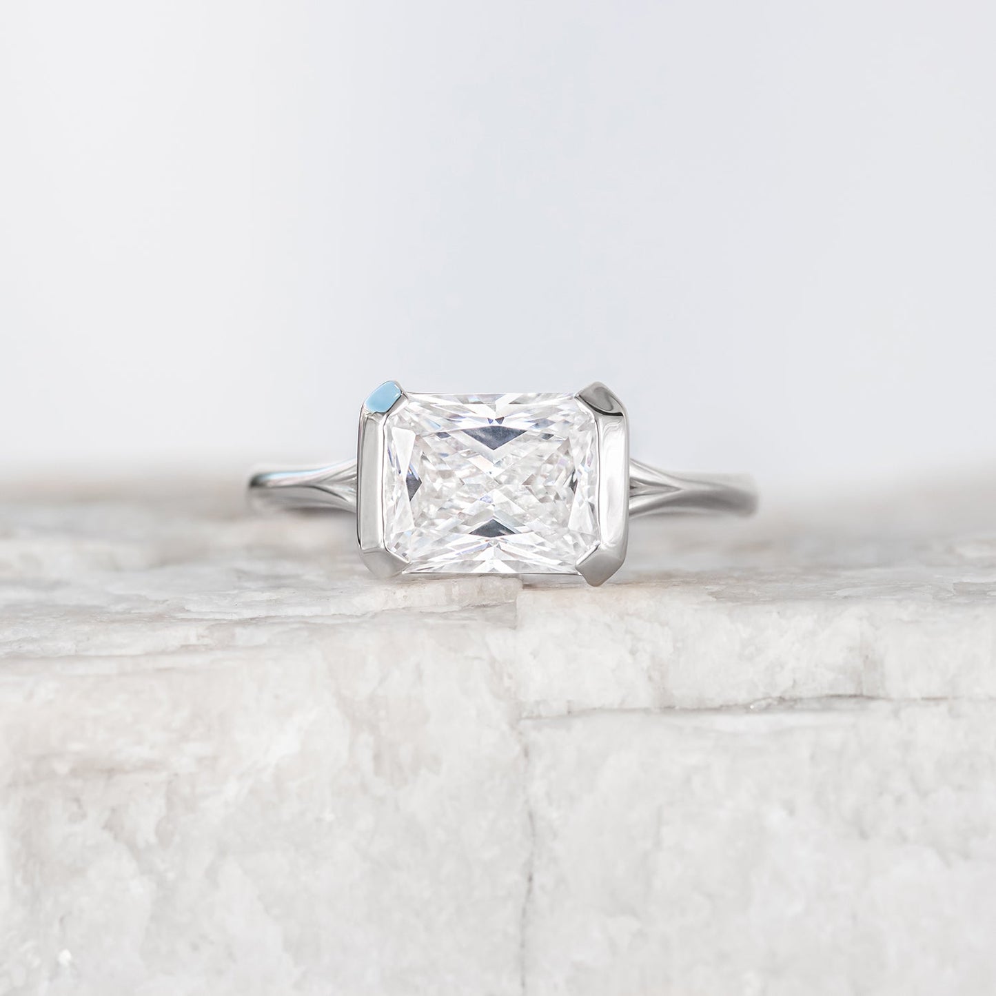 2 CT Round Three Stones Lab Grown Diamond Engagement Ring
