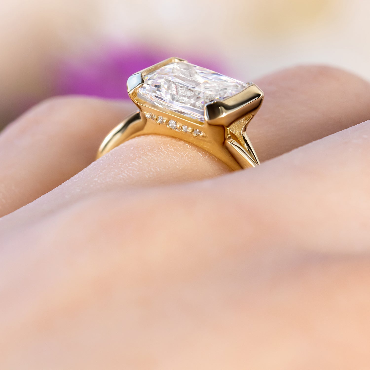 2 CT Round Three Stones Lab Grown Diamond Engagement Ring