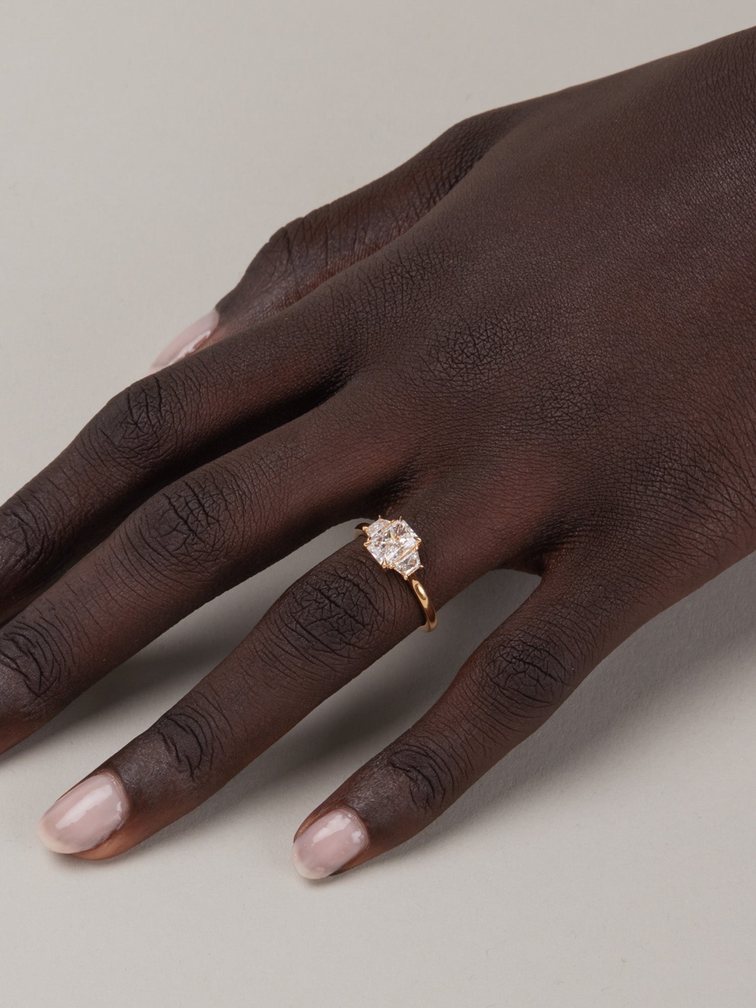 2 CT Round Three Stones Lab Grown Diamond Engagement Ring