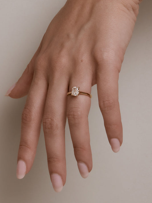 2 CT Round Three Stones Lab Grown Diamond Engagement Ring
