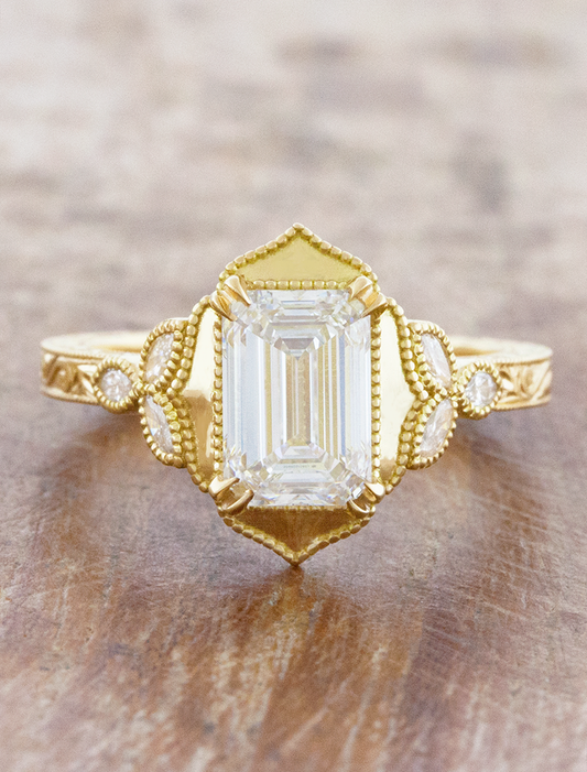 2 CT Round Three Stones Lab Grown Diamond Engagement Ring