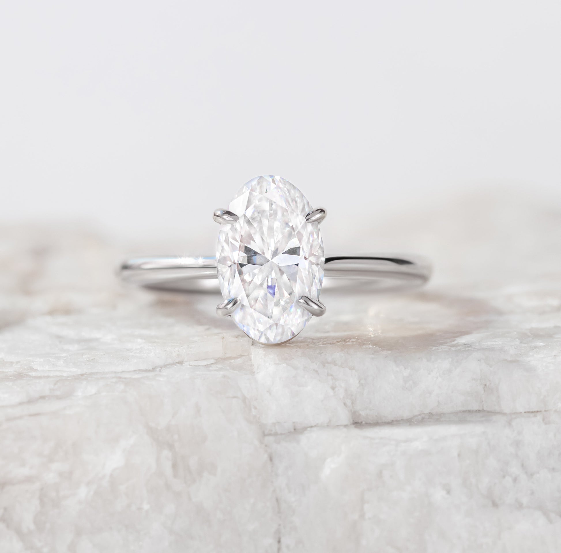 2 CT Round Three Stones Lab Grown Diamond Engagement Ring