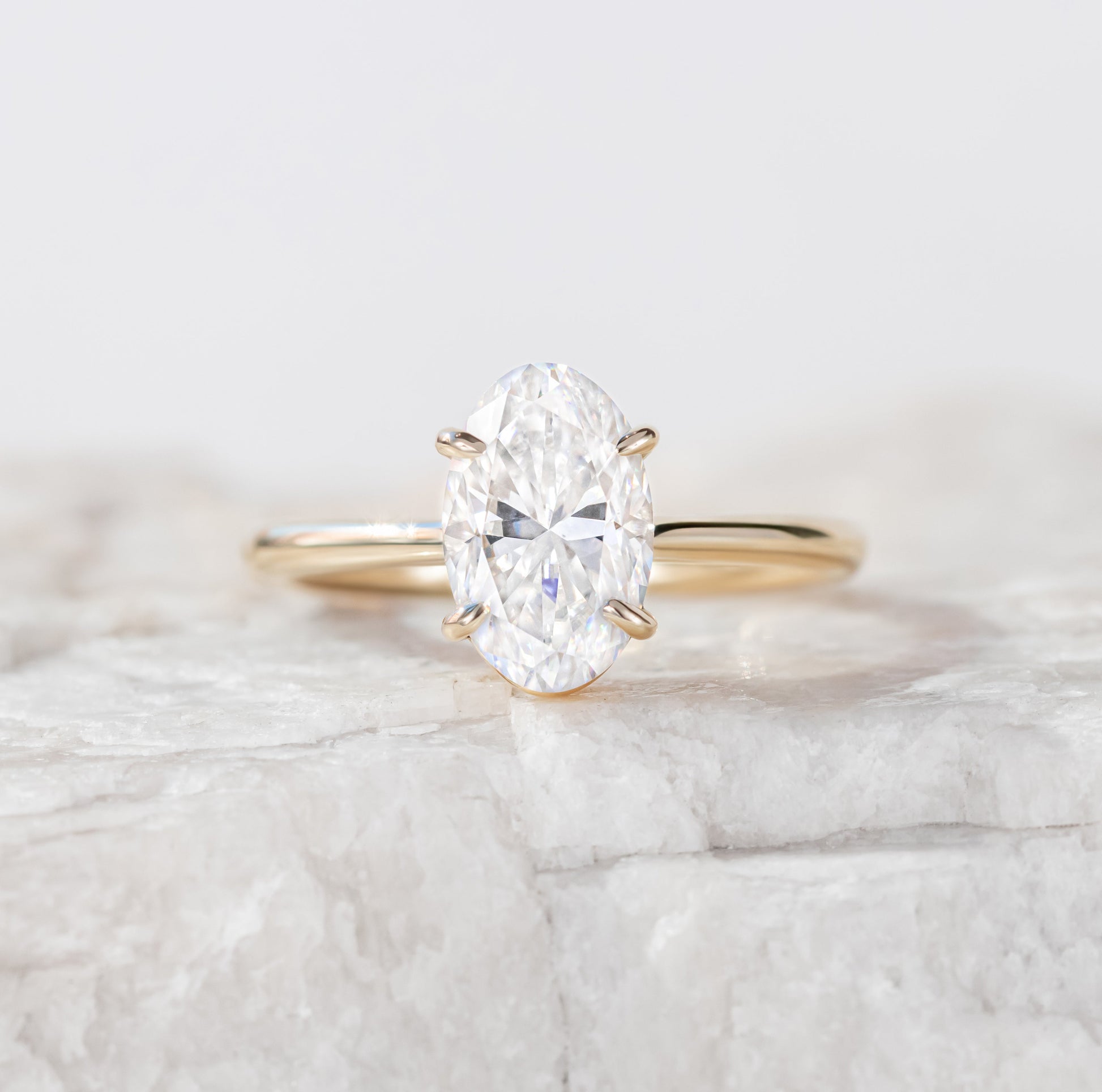 2 CT Round Three Stones Lab Grown Diamond Engagement Ring