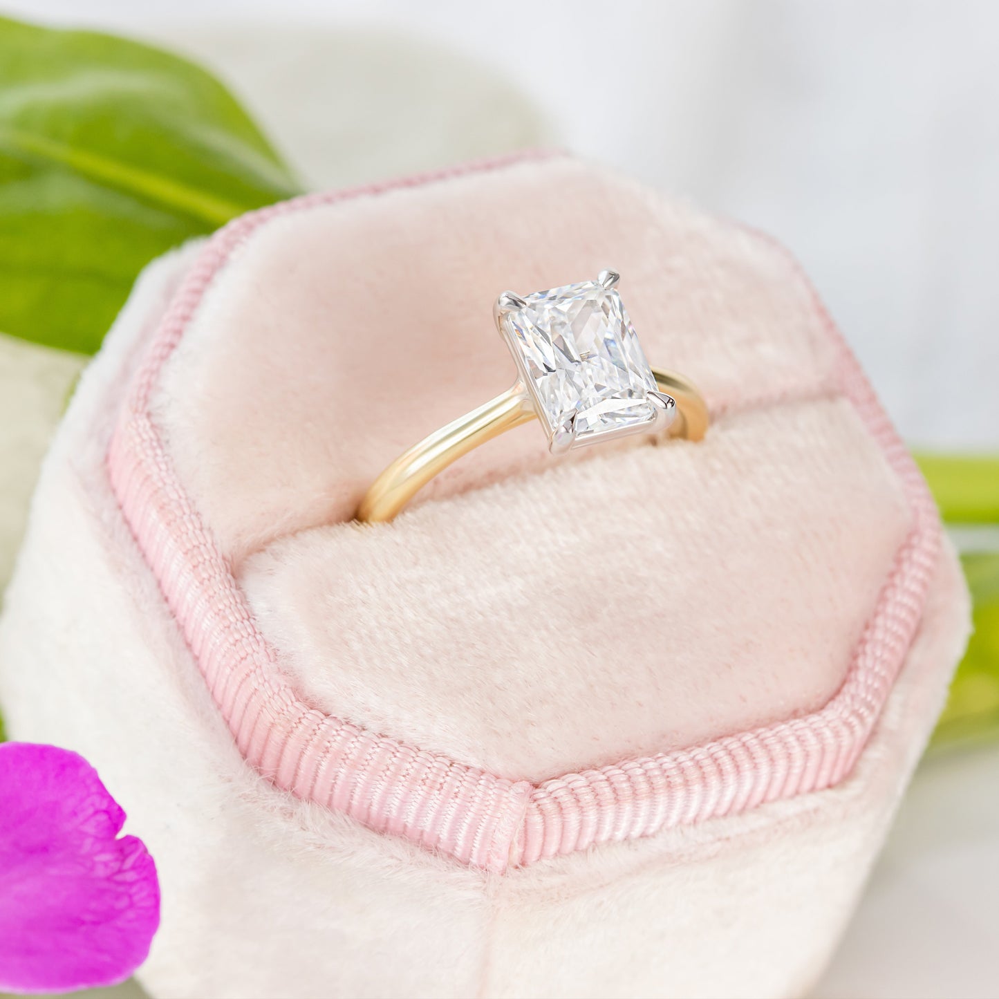 2 CT Round Three Stones Lab Grown Diamond Engagement Ring