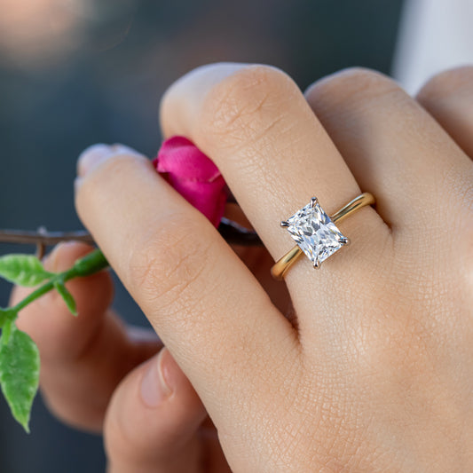 2 CT Round Three Stones Lab Grown Diamond Engagement Ring