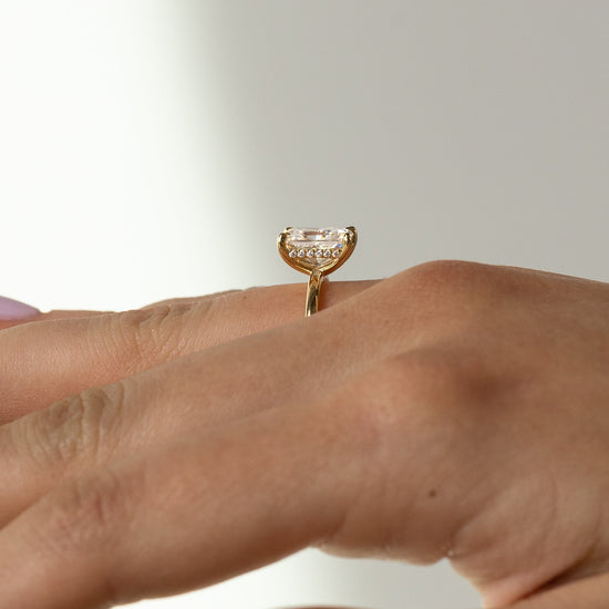 1.86 CT Emerald Hidden Halo CVD E/VS2 Diamond Engagement Ring 16