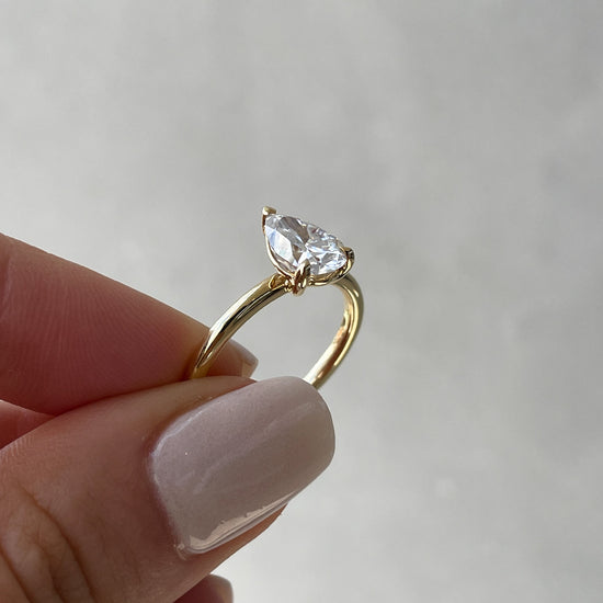 1.80 CT Pear Solitaire CVD E/VS1 Diamond Engagement Ring 17