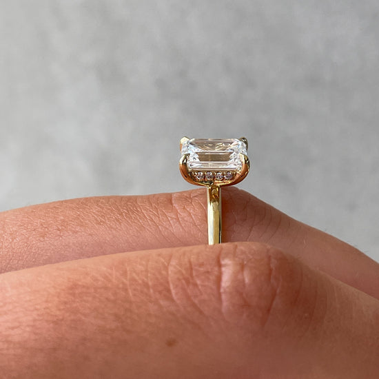 1.86 CT Emerald Hidden Halo CVD E/VS2 Diamond Engagement Ring 17