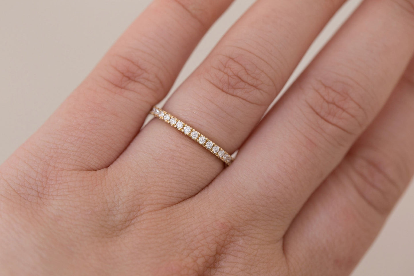 0.37 CT Round Full Eternity Lab Grown Diamond Wedding Band