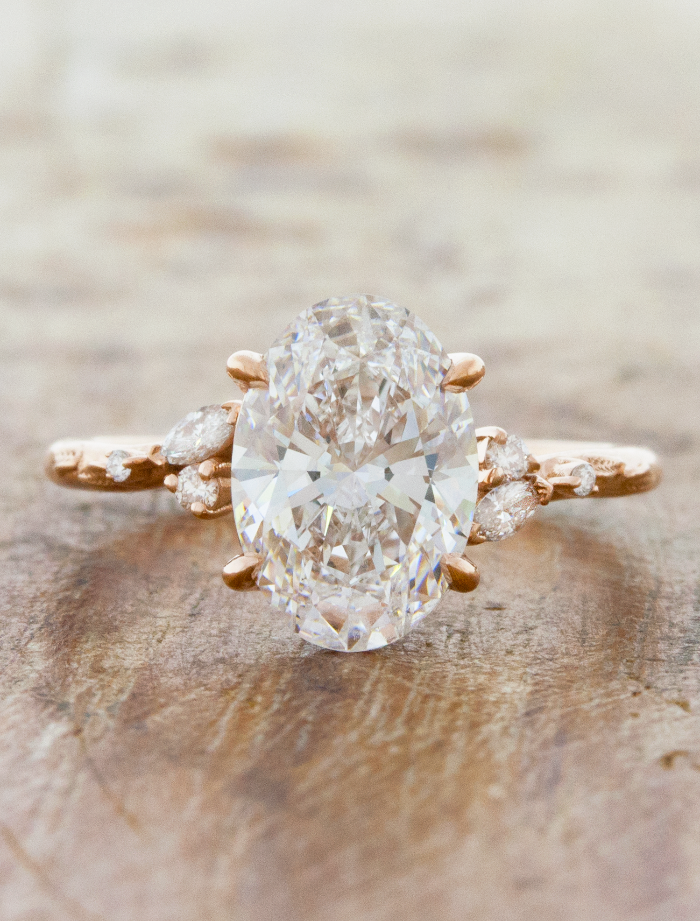 2 CT Round Three Stones Lab Grown Diamond Engagement Ring