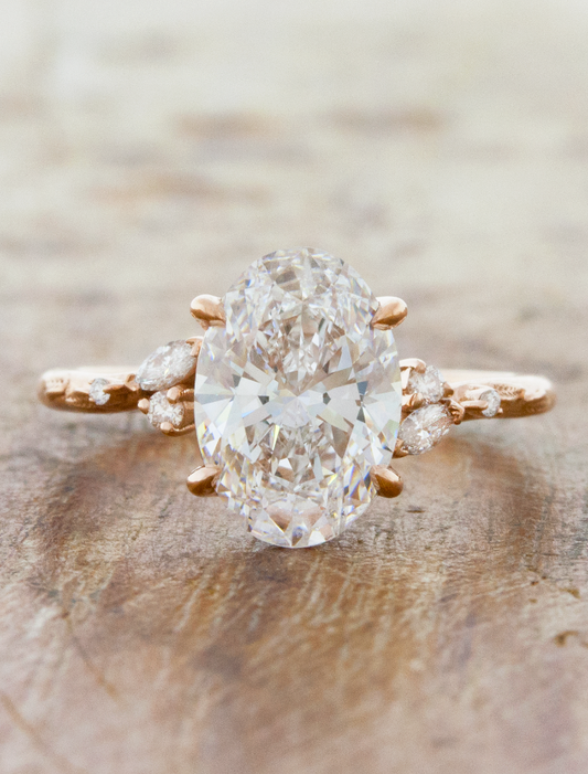 2 CT Round Three Stones Lab Grown Diamond Engagement Ring