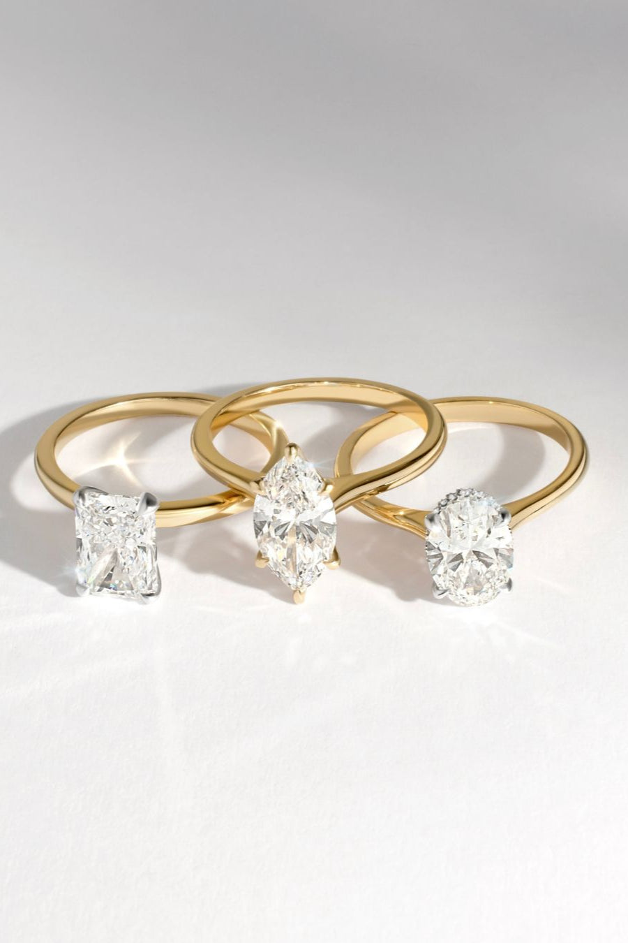 2 CT Round Three Stones Lab Grown Diamond Engagement Ring