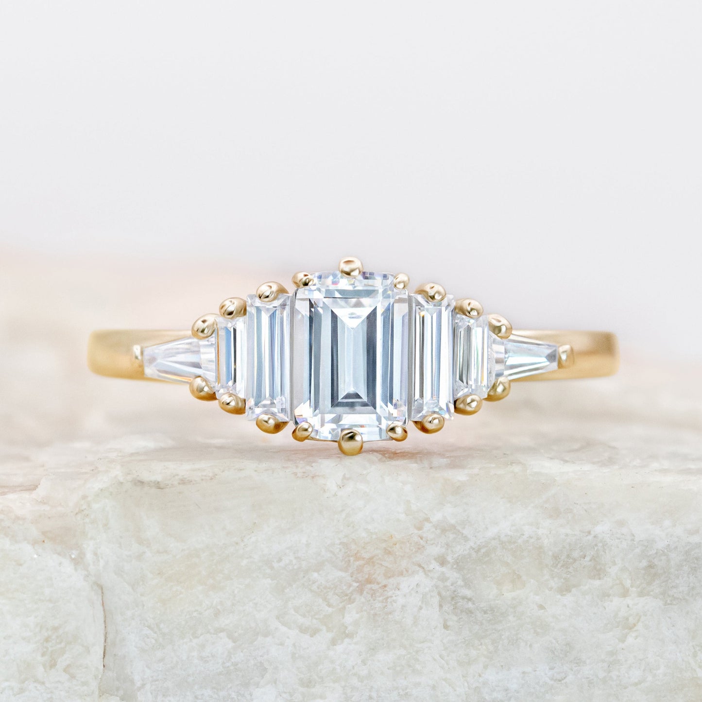 2 CT Round Three Stones Lab Grown Diamond Engagement Ring