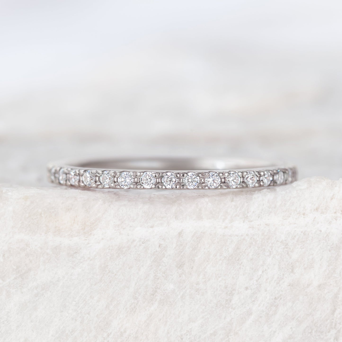 0.37 CT Round Full Eternity Lab Grown Diamond Wedding Band