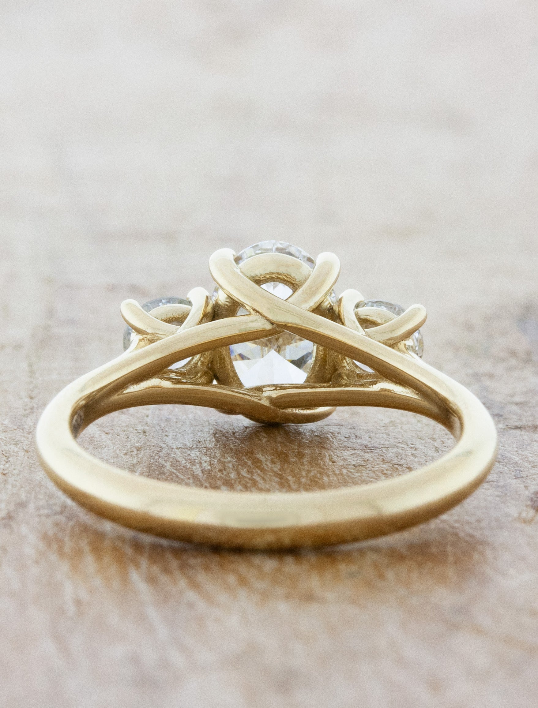 2 CT Round Three Stones Lab Grown Diamond Engagement Ring