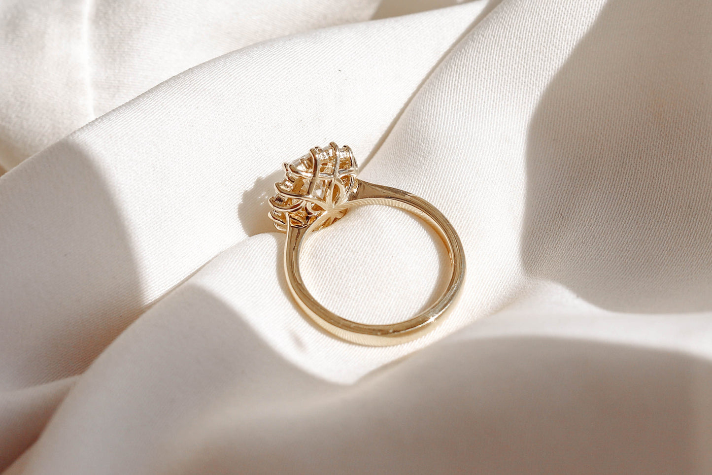 2 CT Round Three Stones Lab Grown Diamond Engagement Ring