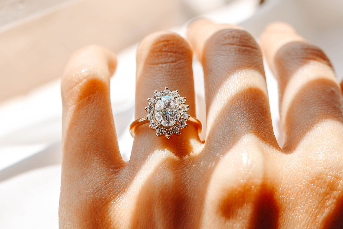2 CT Round Three Stones Lab Grown Diamond Engagement Ring