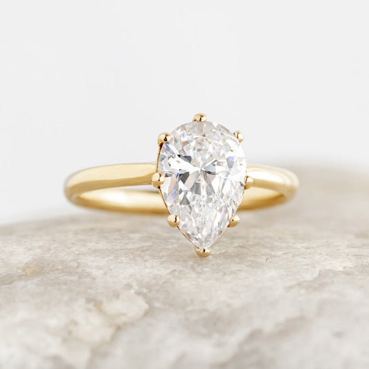 2 CT Round Three Stones Lab Grown Diamond Engagement Ring
