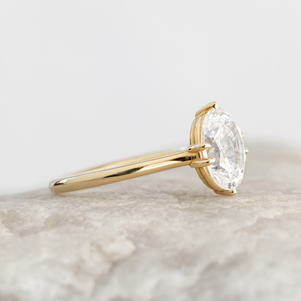 2 CT Round Three Stones Lab Grown Diamond Engagement Ring