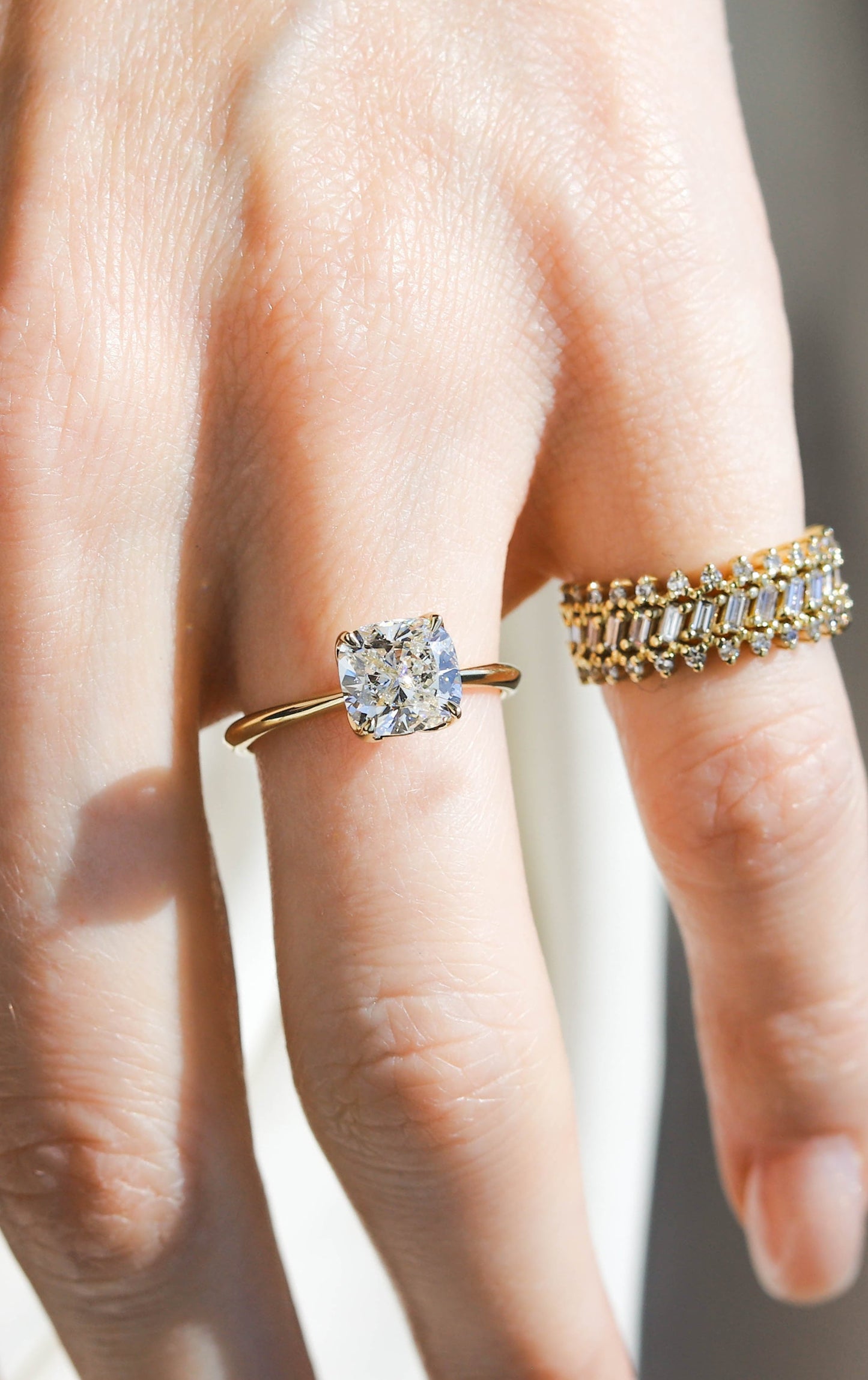 2 CT Round Three Stones Lab Grown Diamond Engagement Ring