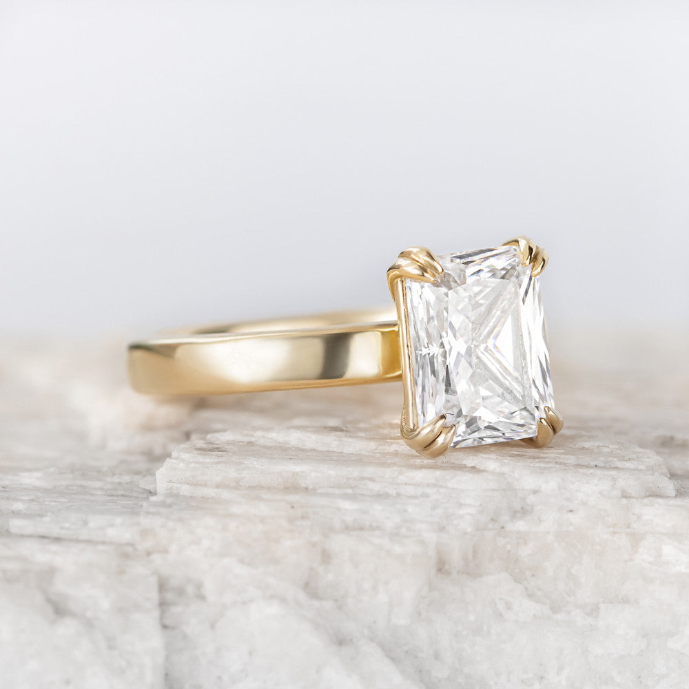 2 CT Round Three Stones Lab Grown Diamond Engagement Ring