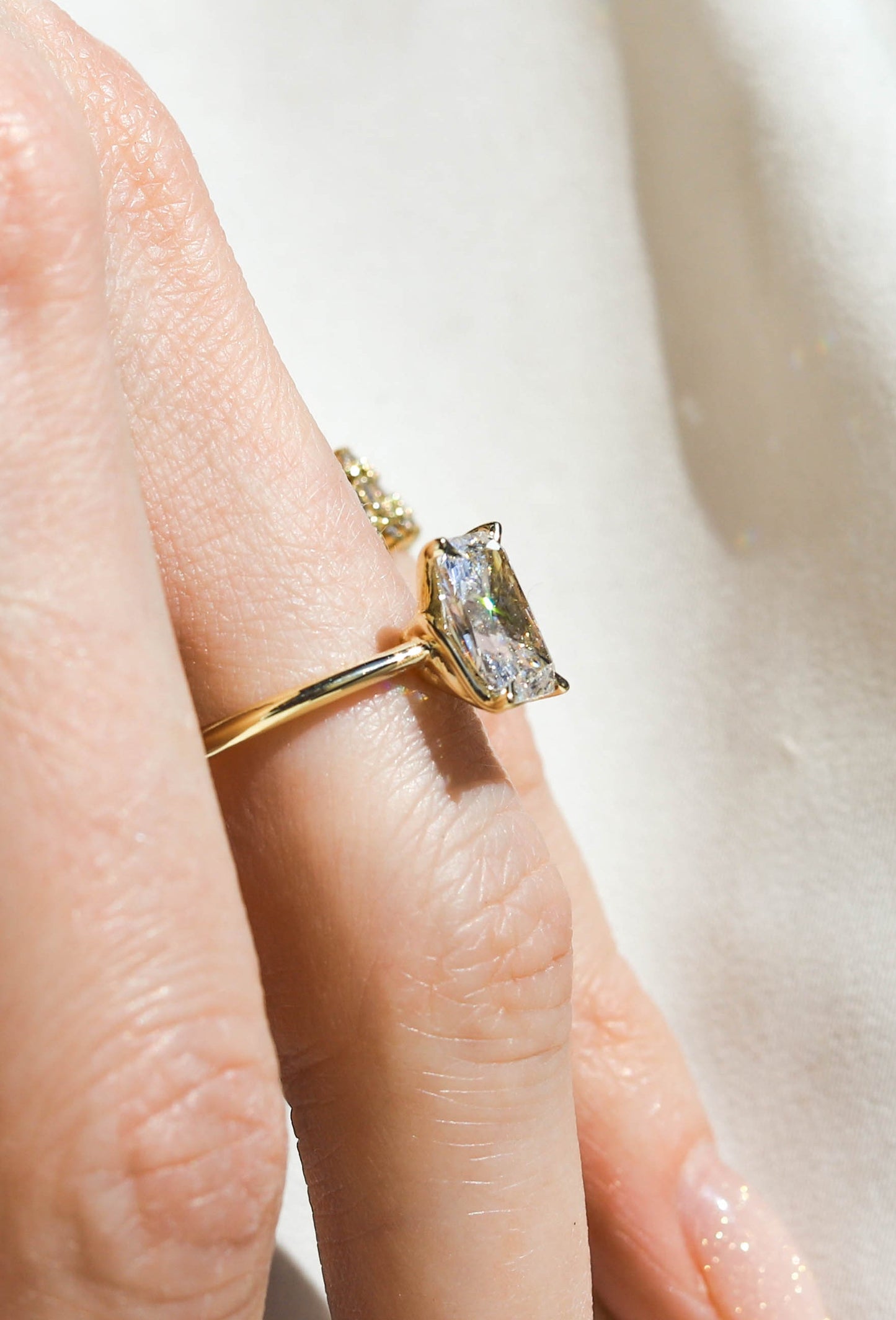 2 CT Round Three Stones Lab Grown Diamond Engagement Ring
