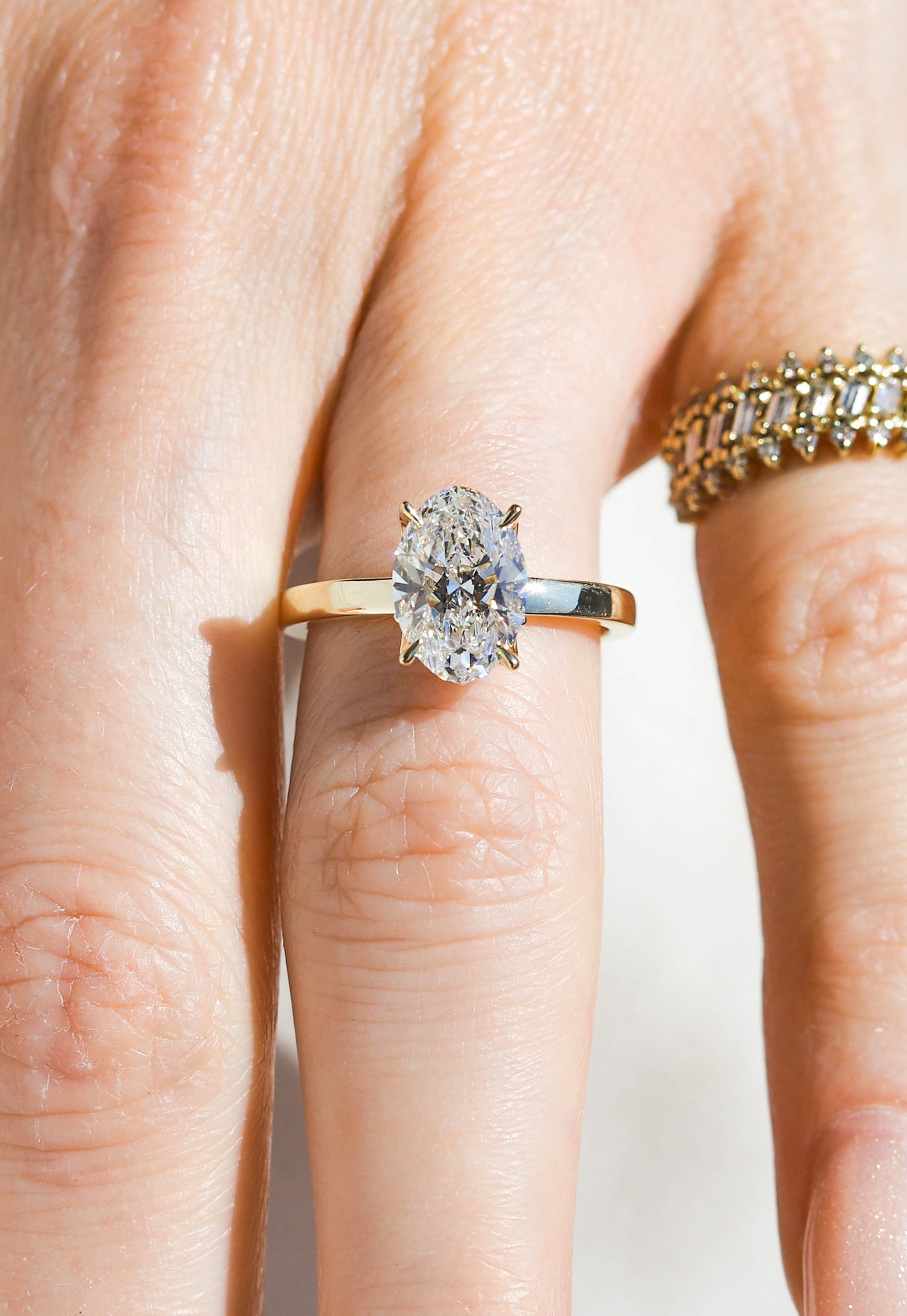 2 CT Round Three Stones Lab Grown Diamond Engagement Ring