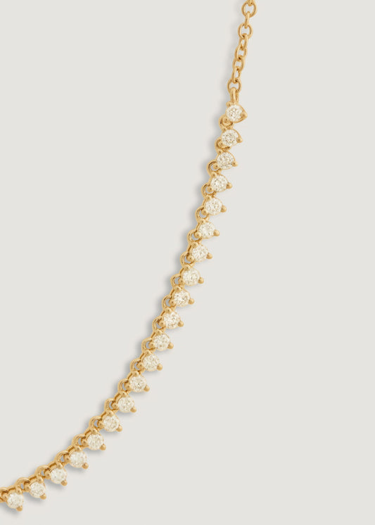 3.5 TCW Round Lab Grown Diamond Linear Tennis Necklace