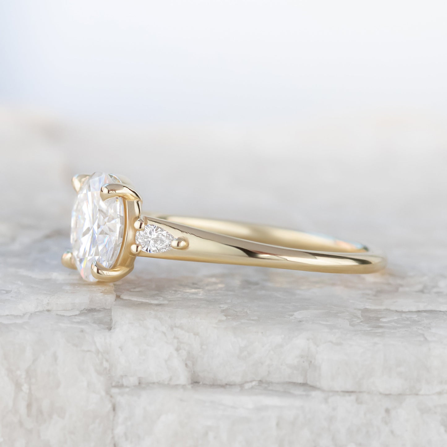 2 CT Round Three Stones Lab Grown Diamond Engagement Ring