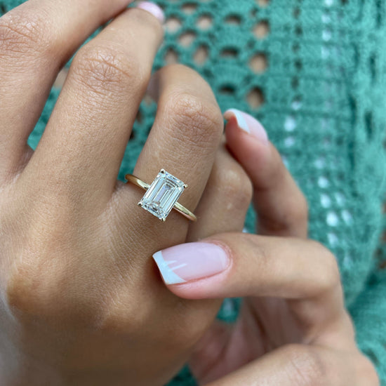 1.79 CT Emerald Solitaire CVD F/VS Diamond Engagement Ring 6