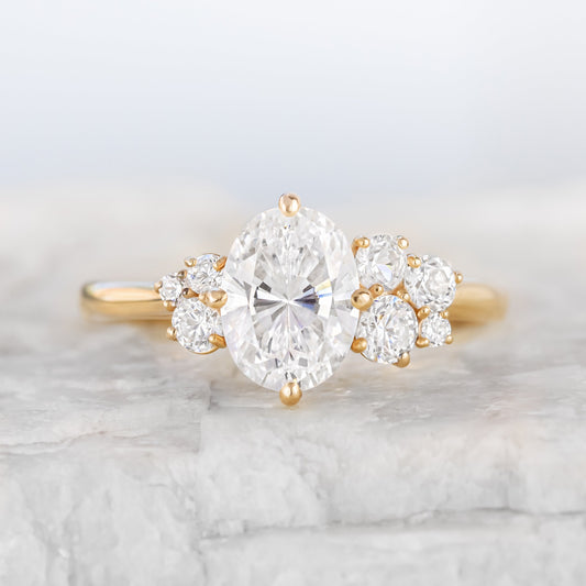 2 CT Round Three Stones Lab Grown Diamond Engagement Ring