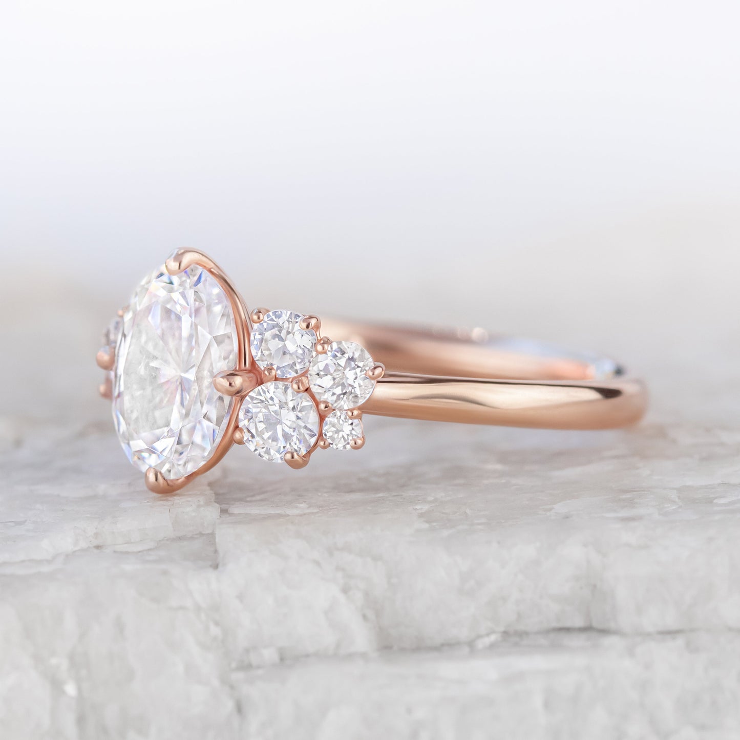 2 CT Round Three Stones Lab Grown Diamond Engagement Ring