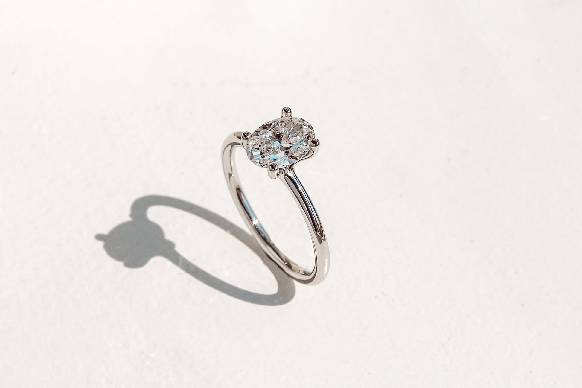 2 CT Round Three Stones Lab Grown Diamond Engagement Ring